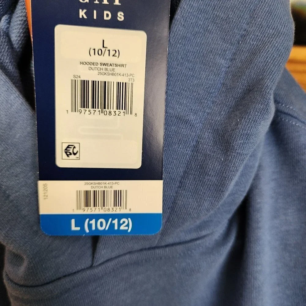 Gap Unisex Kid Size Blue 1969 San Francisco Logo Hooded Sweatshirt NWT
